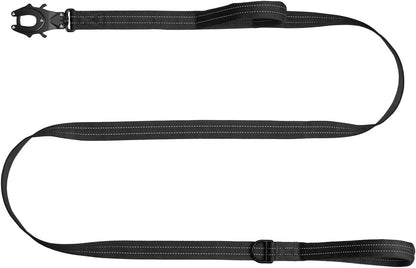 Relfective Dog Leash for Medium Large Dogs,No-Bungee Design,6Ft | with Padded Handle,Quick-Release Metal Clasp ,6Ft Length for Medium Large Dogs,Black