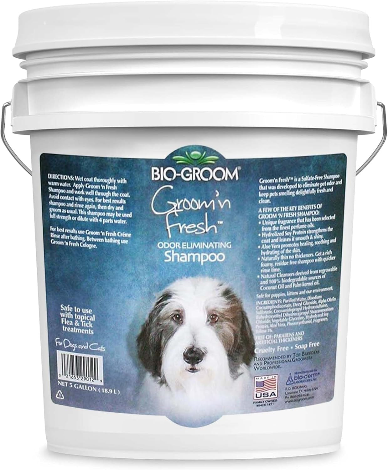Groom'N Fresh Dog Shampoo - Odor Eliminating, Dog Bathing Supplies, Puppy Wash, Cat & Dog Grooming Supplies, Cruelty-Free, Made in USA, Dog Products - 5 Gallons | Dog Bathing Supplies, Puppy Wash, Cat & Grooming Supplies, Cruelty-Free, Made in USA, Products