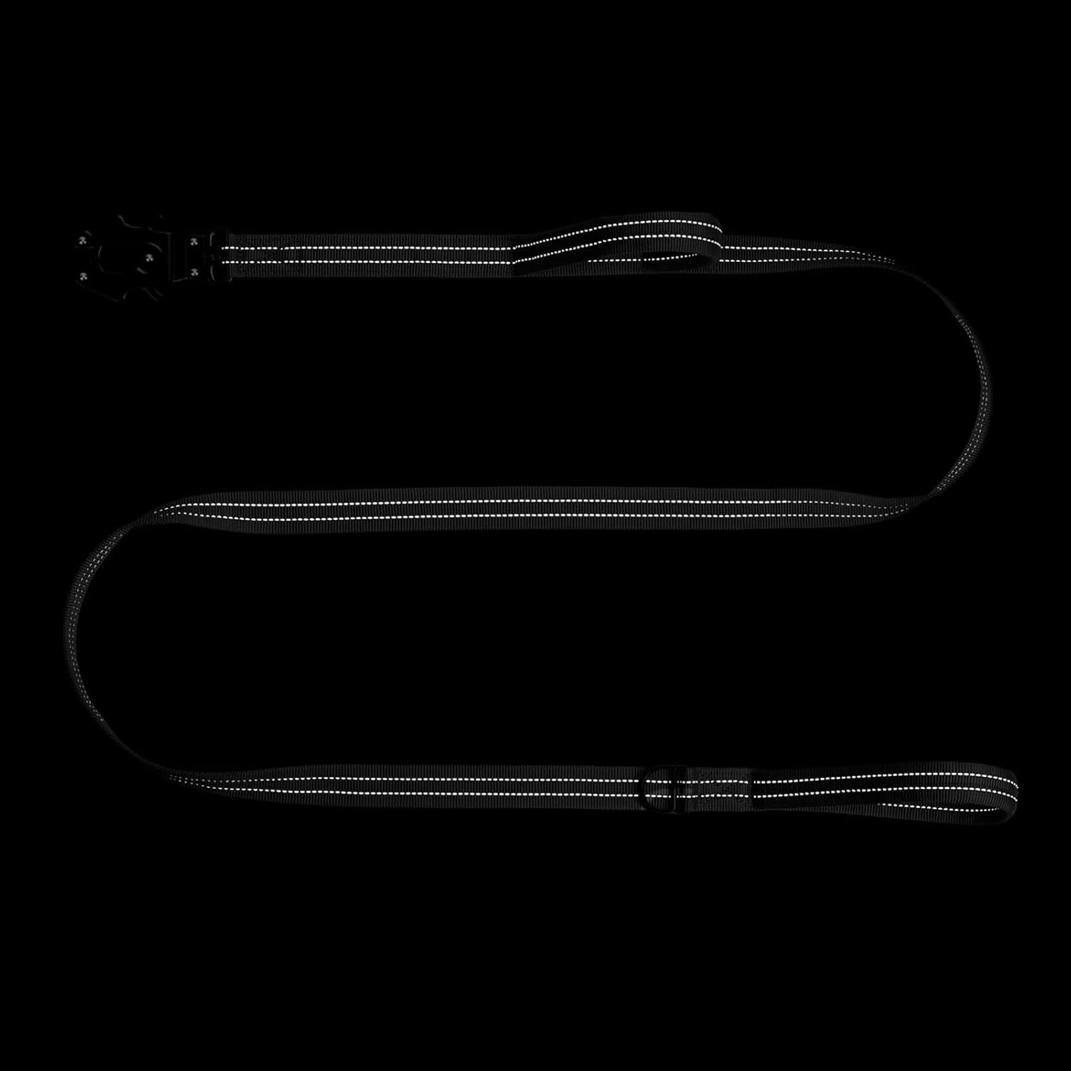 Relfective Dog Leash for Medium Large Dogs,No-Bungee Design,6Ft | with Padded Handle,Quick-Release Metal Clasp ,6Ft Length for Medium Large Dogs,Black